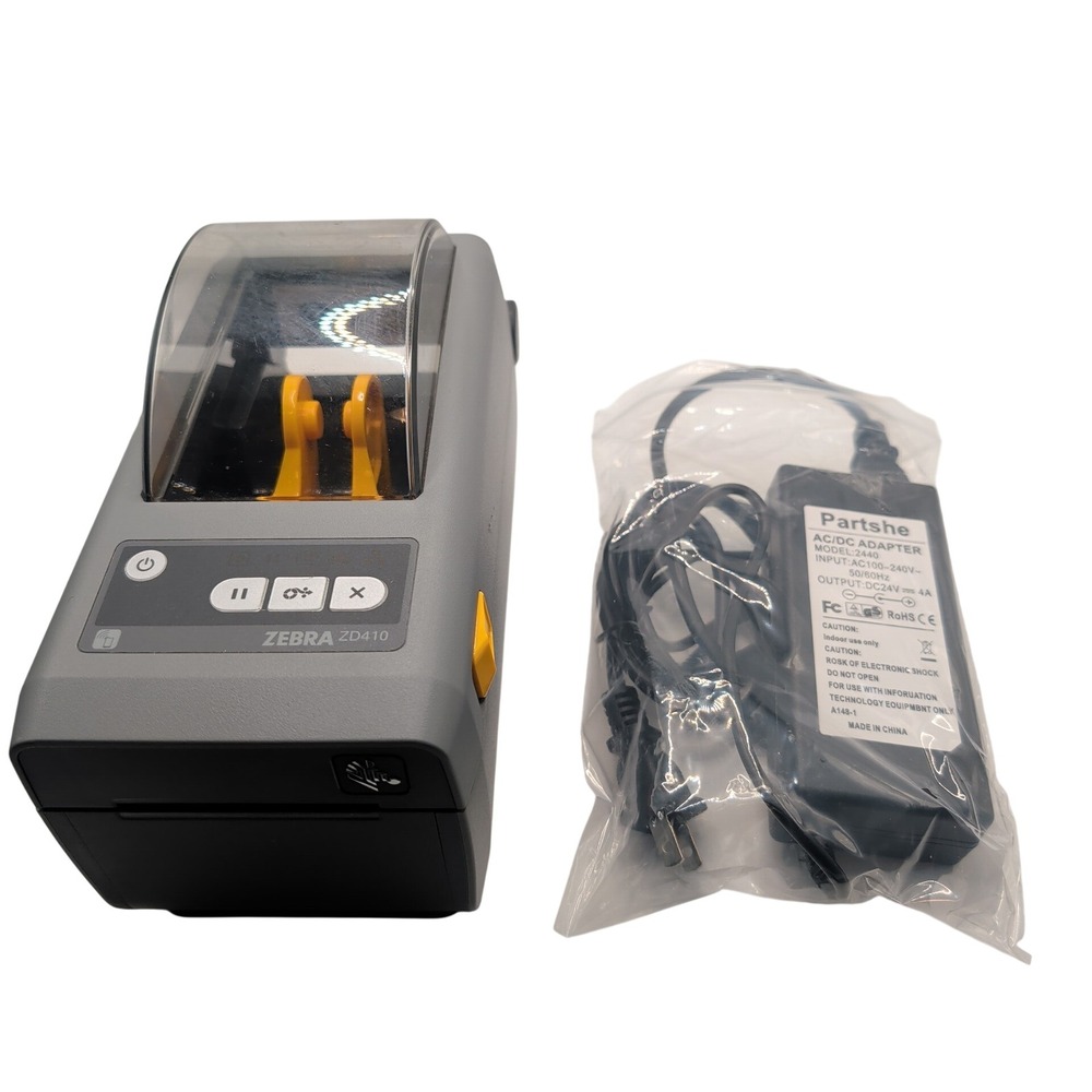 Zebra ZD410 Direct Thermal Label Printer Gray ZD41022-D01E00EZ USB Ethernet